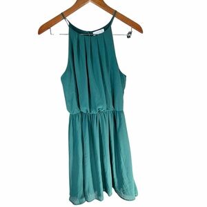 Lush Brand Green Sleeveless Chiffon Dress Size M flowy dress